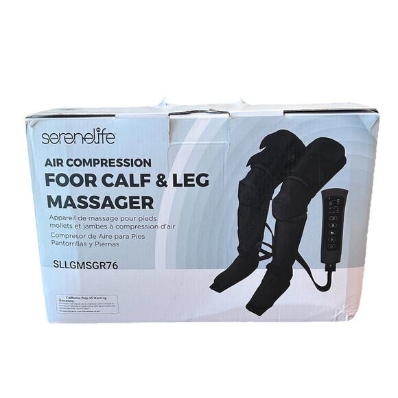 SereneLife Air Compression Leg Massager, Full Leg Massager w/Heat + Compression - Picture 3 of 3
